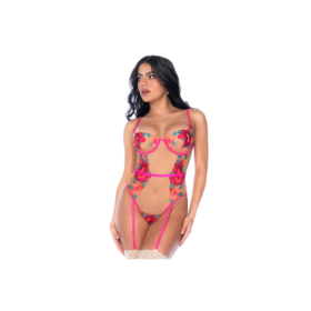 Body en Tulle Brodé Fleuri 